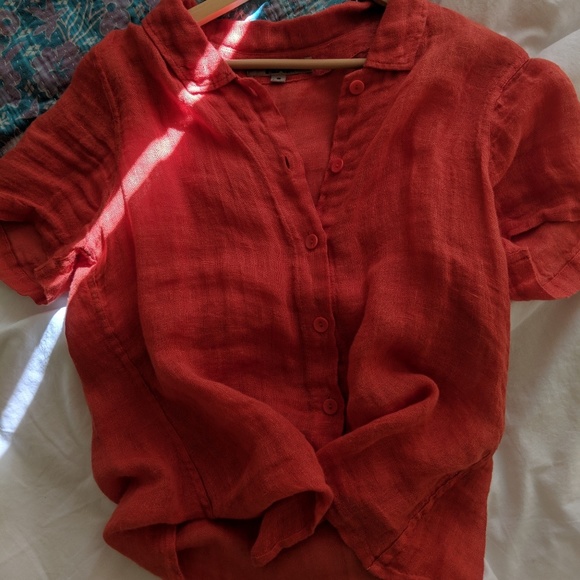 FLAX Linen Button Up - Picture 3 of 3